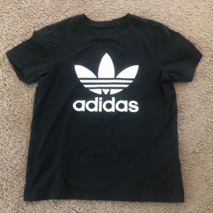 Girls adidas black tee shirt